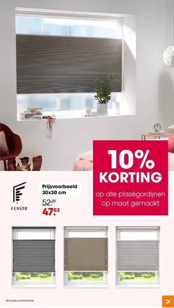 Kwantum alle plisségordijnen op maat gemaakt 30x30 cm aanbieding