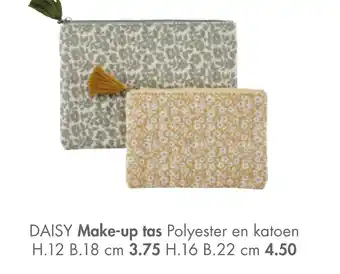 Casa Daisy Make-Up Tas Polyester En Katoen aanbieding