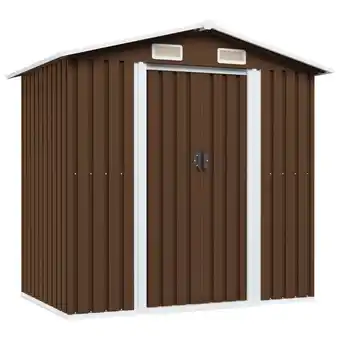 Blokker vidaXL Tuinberging 204x132x186 cm staal bruin aanbieding