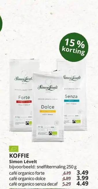 Natuurwinkel Koffie Simon Lévelt aanbieding