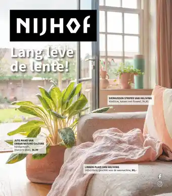 Nijhof Jute Mand Van Urban Nature Culture, Linnen Plaid Van HKLiving Of Sierkussen Striped Van HKLiving aanbieding