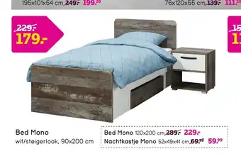 Leen Bakker Bed Mono 90 x 220 cm aanbieding