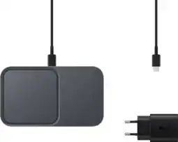 MediaMarkt Samsung Wireless Charger Duo Zwart (incl. Kabel) aanbieding