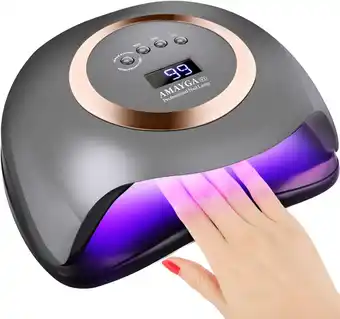 Amazon AMAYGA UV-lamp, nageldroger, 168 W, professionele droger met automatische sensor, 4 timers 10/30/60/99S, lcd-display voor all aanbieding