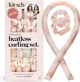 Amazon Kitsch Satijnen Heatless Curling Rod Hoofdband - Heatless Curlers Set voor Heatless Krullen | Heatless Hair Curler voor Volum aanbieding