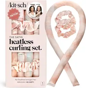 Amazon Kitsch Satijnen Heatless Curling Rod Hoofdband - Heatless Curlers Set voor Heatless Krullen | Heatless Hair Curler voor Volum aanbieding