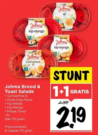 Vomar Voordeelmarkt Johma Brood & Toast Salade aanbieding