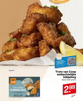 Coop Trots van Coop ambachtelijke kibbeling 300g aanbieding