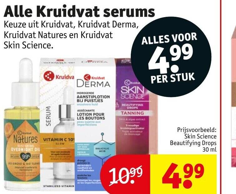 Skin Science Beautifying Drops 30 ml aanbieding bij Kruidvat