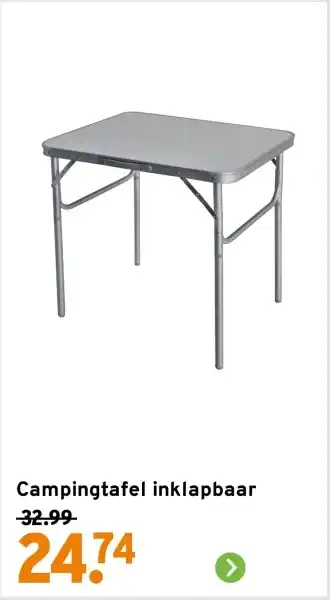 GAMMA Campingtafel inklapbaar aanbieding