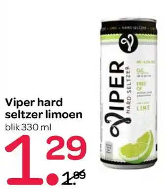 Spar Viper hard Seltzer limoen 330ml aanbieding
