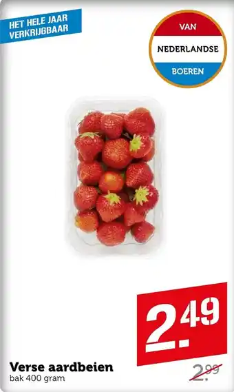 Coop Verse aardbeien 400g aanbieding