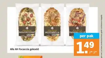 Albert Heijn Alle AH Focaccia gekoeld aanbieding