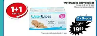 Trekpleister Waterwipes Babydoekjes 1+1 Gratis aanbieding