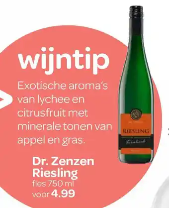 Spar Dr. Zenzen Riesling 750ml aanbieding