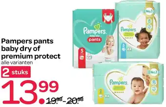 Spar Pampers pants, premium protect of baby dry aanbieding