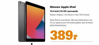 Telecombinatie Nieuwe Apple IPad 10.2 Inch | 64 GB | Spacegrijs aanbieding