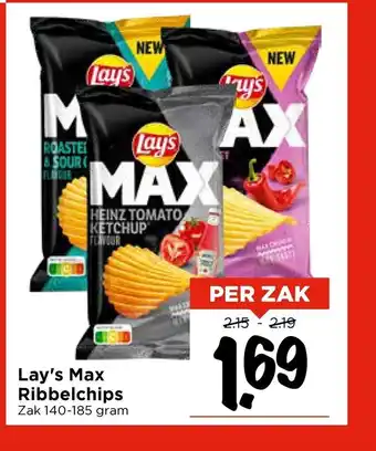 Vomar Voordeelmarkt Lay's Max Ribbelchips aanbieding