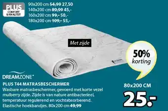 Jysk Plus t44 matrasbeschermer 80x200cm aanbieding