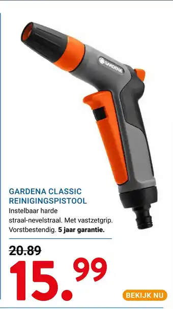 Kluswijs GARDENA CLASSIC REINIGINGSPISTOOL aanbieding