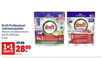 Makro Dreft Professional vaatwascapsules aanbieding