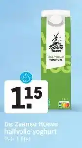 Albert Heijn De Zaanse Hoeve halfvolle yoghurt aanbieding
