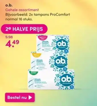 DA o.b. Gehele assortiment aanbieding
