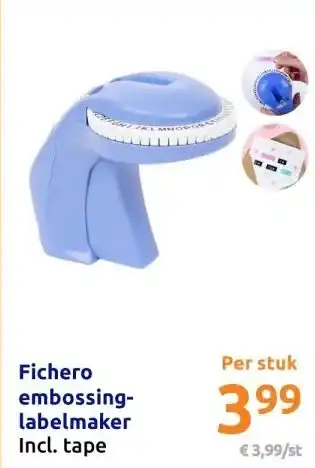 Action Fichero embossing- labelmaker Incl. tape aanbieding
