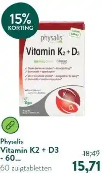 Holland & Barrett Vitamin K2 + D3 - 60 smelttabletten aanbieding