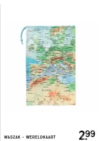 Xenos Waszak - wereldkaart aanbieding