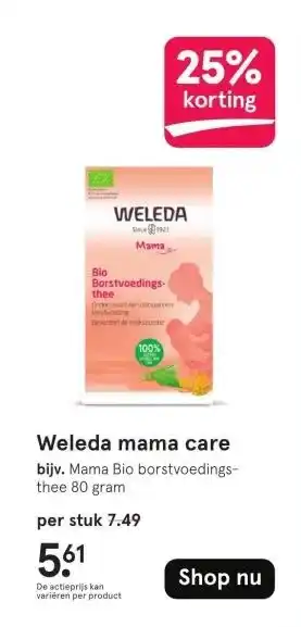 Etos Weleda mama care aanbieding