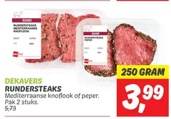 Dekamarkt RUNDERSTEAKS aanbieding