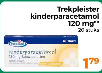Trekpleister Trekpleister kinderparacetamol 120 mg** aanbieding