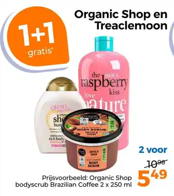 Trekpleister Organic Shop en Treaclemoon aanbieding
