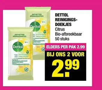 Big Bazar Dettol reinigingsdoekjes citrus bio-afbreekbaar aanbieding