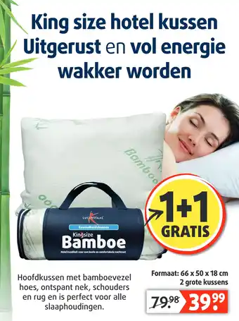Lucovitaal Hoofdkussen met bamboevezel hoes aanbieding