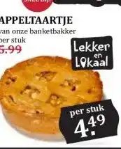 Boon`s Markt APPELTAARTJE van onze banketbakker aanbieding