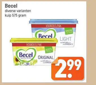 Lekker Makkelijk Becel original of light 575 gram aanbieding