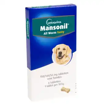 Zooplus 6 Tabletten Mansonil All Worm Dog Flavour Honden voersupplement aanbieding