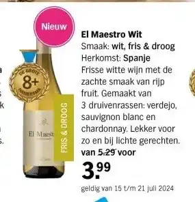 Albert Heijn El Maestro Wit aanbieding