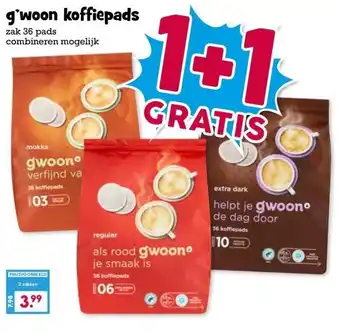 Boon`s Markt g'woon koffiepads aanbieding