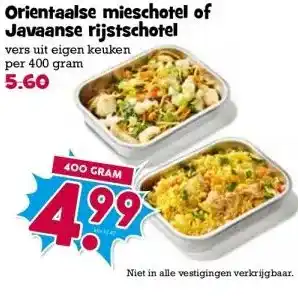 Boon`s Markt Orientaalse mieschotel of Javaanse rijstschotel aanbieding
