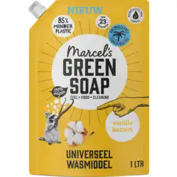 Jumbo Marcel's Green Soap universeel wasmiddel Vanille & Katoen navulling - 23 Wasbeurten aanbieding