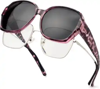 Amazon Face Shadow Gepolariseerde overzet zonnebril voor dames, overzetzonnebril voor brildragers, clip on zonnebril, uv-bescherming aanbieding
