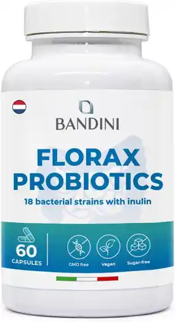 Amazon Bandini FLORAX PROBIOTICA - 60 CAPSULES | Probiotische melkzuurfermenten | Volledig spectrum van 14 bacteriestammen, waaronde aanbieding