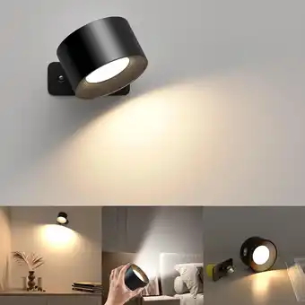 Amazon LED Wandlamp Binnen, 3 Helderheidsniveaus 3 Kleurmodi Bedlampje, 360° Draaibare Touch Control Wandlampen, Wandlamp voor Woonk aanbieding