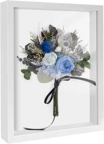 Amazon 3D-fotolijst, 25 x 20 cm, objectlijst, diepe fotolijst om te vullen, vierkante lijst voor foto's, bloemen, bruidsboeket, doe- aanbieding