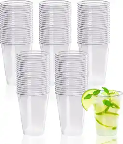 Amazon Gucass 105 stuks drinkbekers van hard plastic, 240 ml kunststof bekers, herbruikbare bekers, partybekers, bierbekers, cocktai aanbieding