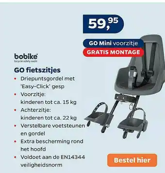 Bike Totaal Bobike go fietszitjes aanbieding