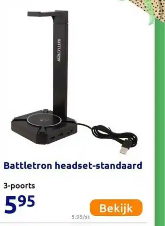 Action Battletron headset-standaard aanbieding